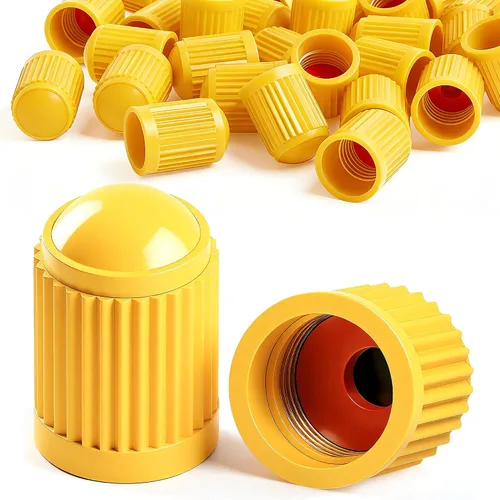 Miniatura 17 de 30 piezas de tapas de vástago de válvula de neumático TPMS, tapas de vástago de válvula de rueda de plástico negro para TR20008 TPMS, tapas