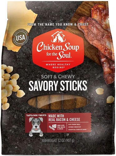 Miniatura 15 de Chicken Soup for The Soul All Natural Premium Savory Sticks Golosinas suaves y masticables para perros, primer ingrediente de carne de res real, sin
