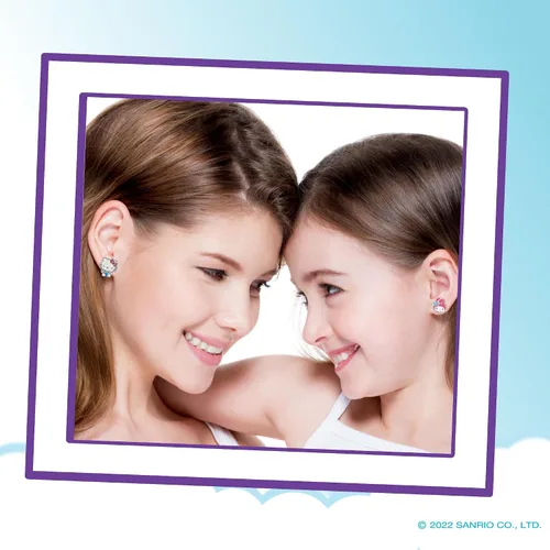 Miniatura 3 de Sanrio - Aretes tipo dormilona para niñas, paquete de 12 pares, licencia oficial de Hello Kitty and Friends, aretes para uso diario, Disfraz, No es