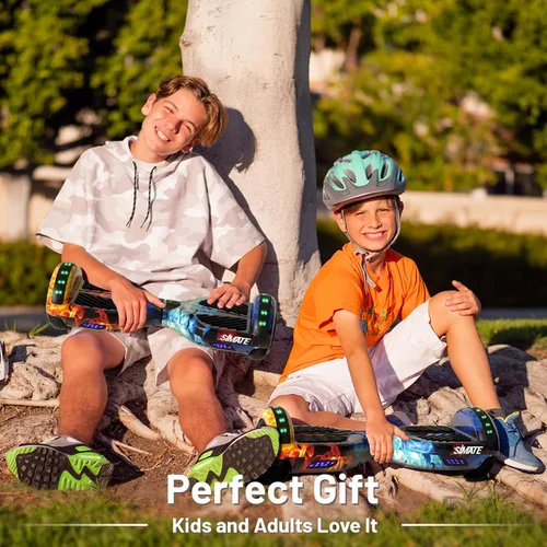 Miniatura 6 de SIMATE Hoverboard - Aeropatineta Bluetooth todo terreno con luces LED y control de aplicación, regalos para niños, adultos, niñas, niños, para todas