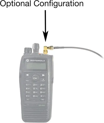 Miniatura 6 de Kit de reubicación de antena táctica (compatible con Motorola, Kenwood, EF Johnson y Tait) (cable negro de 18 pulgadas)