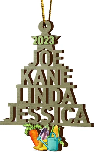 V VIBEPY Adornos personalizados para agricultores, adornos de Navidad para agricultores, adornos de Navidad para agricultores, adornos de 3.5