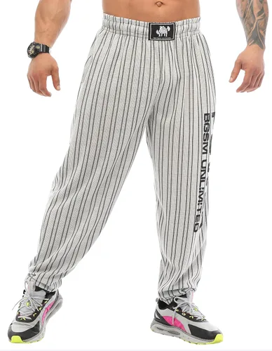 Miniatura 2 de BIG SAM SPORTSWEAR COMPANY Pantalones deportivos holgados con bolsillos para hombre, pantalones de gimnasio Oldschool