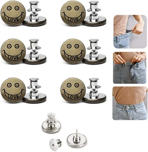 Miniatura 7 de 6 botones instantáneos de ajuste perfecto, ajuste instantáneo, botones de repuesto de jeans, botón extraíble para jeans sueltos, botones sin coser