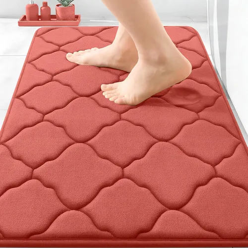 Miniatura 131 de OLANLY Alfombra de Baño de Espuma Viscoelástica de 24 x 16 pulgadas, Ultra Suave y Absorbente, Alfombras de Baño Antideslizantes, Cómodas, Lavables