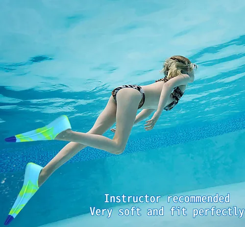Miniatura 6 de Aletas de Natación para Niños, Aletas Cortas Cómodas para Natación de Vueltas y Entrenamiento para Niños, Niñas, Niños, Principiantes