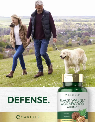 Miniatura 6 de Carlyle Wormwood Black Walnut 120 Cápsulas Complejo herbario Sin OMG, sin gluten