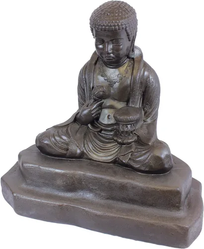 Miniatura 49 de Emsco Group 92246 Estatua de niño soñando despierto – Aspecto natural – Hecha de resina – Ligera – 40 cm de altura para jardín, BRONCE