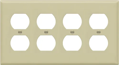 Miniatura 11 de enerlites Duplex placa de pared de salida, 1 – 4 Gang policarbonato, tamaño estándar, irrompible – Color Blanco..., Blanco
