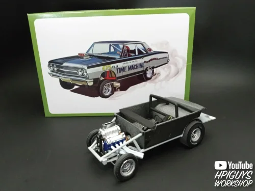 Miniatura 9 de AMT 1965 Chevy Chevelle AWB Time Machine 1:25 Kit de modelo a escala