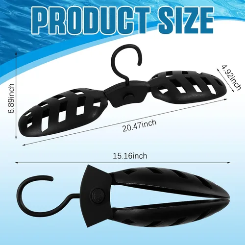 Miniatura 2 de Maitys Wetsuit Hanger Foldable Heavy Duty Surf Hanger with Wide Shoulder, Fast Dry Vented Design for Scuba Diving Suit, Travel Portable Surfing
