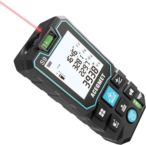 Miniatura 9 de Medición láser, herramienta de medición láser ACEGMET (229 pies/pulgadas/M) LCD retroiluminado con función de silencio medición de distancia láser