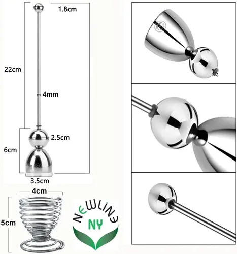 Miniatura 2 de 5 piezas - 4 soportes para huevos de alambre de resorte y 1 abridor de acero inoxidable