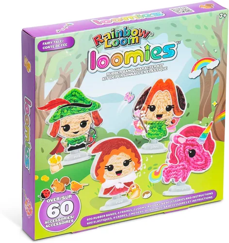 Miniatura 10 de Rainbow Loom: Loomies Fairy Tale Paquete de 2 unidades: kit de 4 personajes y kit de 2 personajes. Crea 6 personajes temáticos con 2 kits de bandas