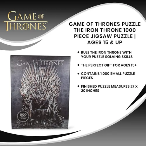 Miniatura 6 de Dark Horse Deluxe Juego de Tronos: Iron Throne Deluxe Puzzle (1000 piezas)