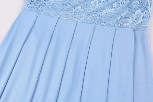 Miniatura 7 de Molliya - Vestido largo de maternidad de encaje y hombros descubiertos Maxi vestido elegante elástico, para baby shower y sesión de fotografías