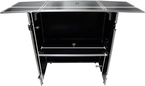 Miniatura 3 de Harmony Audio Cases HCDJSTANDT - Mesa de trabajo portátil plegable compacta para DJ
