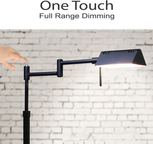Miniatura 3 de O'Bright Lámpara de Pie LED Regulable para Farmacia, LED de 12W, Atenuación de Rango Completo, Brazos Giratorios de 360 Grados, Alturas Ajustables