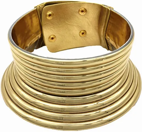 Lady African National Collar Collares Flamboyant Ajustable Personalidad Estilo Cadena Grande Collar Joyería (Dorado, Talla única)