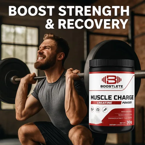 Miniatura 4 de MuscleCharge - Monohidrato de creatina en polvo de alta calidad, apoya el crecimiento muscular, la fuerza, el rendimiento y la energía, probada