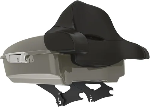 Miniatura 231 de King Tour Pack para Harley Alpine Green, cierre de paquete turístico, portaequipajes superior, soporte de montaje negro, placa de metal para Harley
