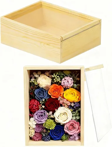 YCOSAN 2 cajas de madera sin terminar, 7.9 x 5.9 x 2.7 pulgadas, cajas rectangulares grandes de madera con tapa para suministros de regalo de fiesta