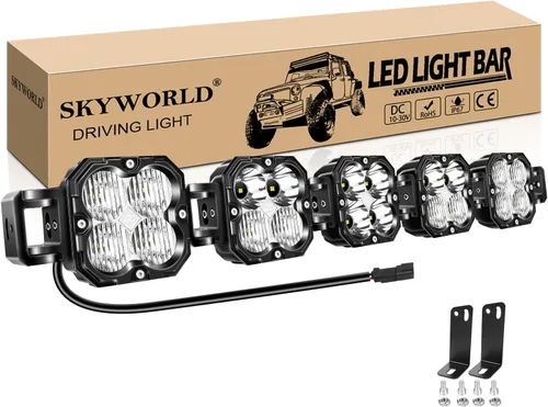 Miniatura 30 de SKYWORLD Luz LED Cuadrada Tipo Pod de 4.3 pulgadas, 30W 2500 LM, Luz Antiniebla de Conducción Todoterreno para Carro 4x4 Camión UTE ATV Barco