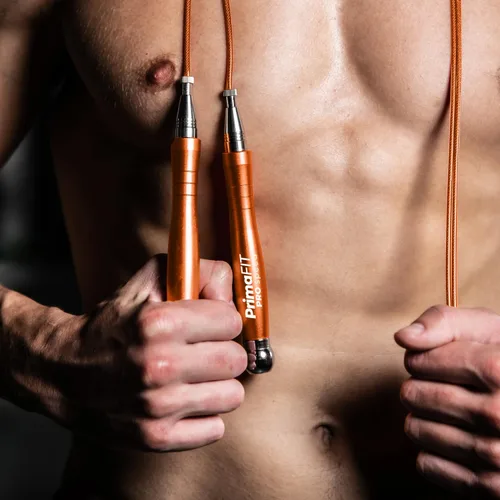 Miniatura 8 de PrimaFIT Jump Rope Pro Speed Skipping Rope Adjustable Adult Jumping Rope Weighted Aluminium Handles for Double Dutch Boxing Workout Crossfit Naranja