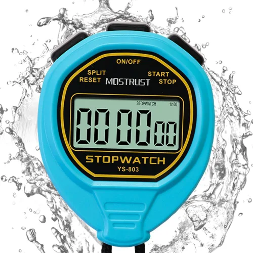Miniatura 9 de Digital Simple Stopwatch, 1/30 Lap Basic Stopwatch, No Bells, No Clock, No Alarm, Silent, Child Friendly, ON/Off for Swimming Coaches Kids