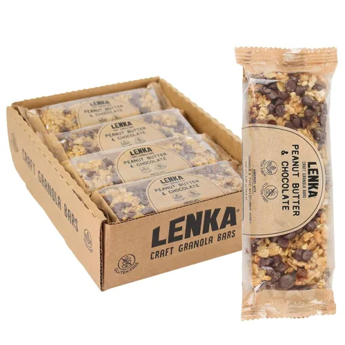 Miniatura 11 de Lenka Discovery - Paquete de 12 bocadillos de granola con alto contenido de fibra, caramelo salado, bayas omega, vainilla expreso, mantequilla
