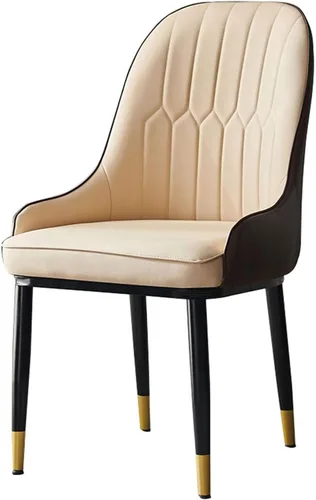 Miniatura 12 de Dining Chairs Modern Dining Room s Modern Simple Hotel PU Leather Dining s Soft Wrought Back Chair Desk Chair for Bedroom -Gris(Gris)