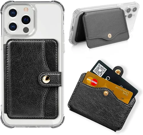 M-Plateau Billetera para teléfono adhesiva, soporte delgado de tarjetas de crédito con adhesivo 3M para teléfono celular y funda de teléfono, tamaño