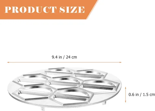Miniatura 2 de Luxshiny Molde de bola de masa de aleación de aluminio de 14 agujeros, fabricante de pelmeni para albóndigas caseras, ravioles, ollas, herramienta