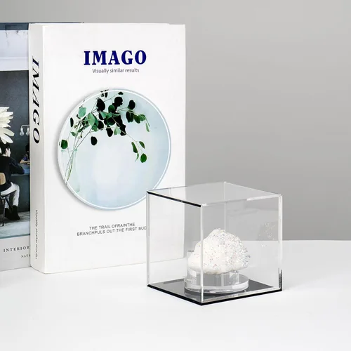 Miniatura 2 de Contenedores cuadrados de acrílico transparente con tapa, cajas de almacenamiento, figuras de acción para el hogar, juguetes organizadores