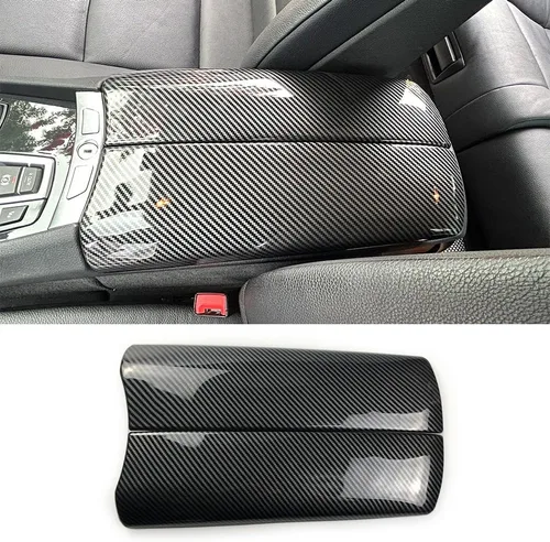 Miniatura 10 de para BMW Serie 3 E90 E91 E92 E93 2006-2012 ABS Cubierta de Caja de Almacenamiento de Cubierta de Tapa de Consola de Coche de Fibra de Carbono