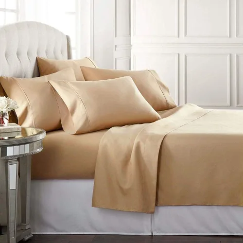 Miniatura 23 de LaxLinen Sábanas Aqua Solid Full, 1 sábana bajera de bolsillo extra profundo para colchones de 18 a 24 pulgadas, calidad egipcia elástica, 600 hilos