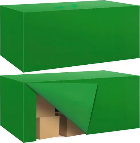 Miniatura 29 de Paquete de 2 manteles ajustados para mesa rectangular de 4 pies, 48 x 24 pulgadas, cubiertas de mesa verde manzana, tela de poliéster resistente al