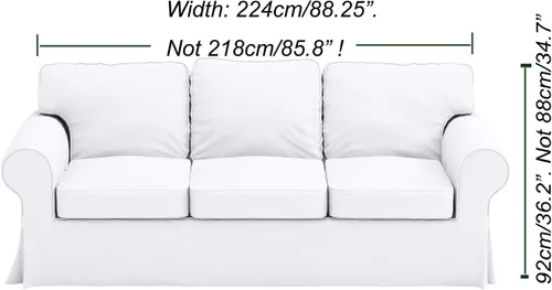 Miniatura 4 de Funda de sofá de algodón pesado UPPLAND (no EKTORP) para sofá Loveseat, reemplazo compatible con funda de sofá IKEA UPPLAND (Uppland Loveseat Azul)