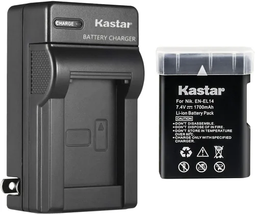 Miniatura 8 de Kastar EN-EL14 Reemplazo del cargador de batería de pared de CA para Nikon EN-EL14a, EN-EL14b, batería EN-EL14, Nikon MH-24a, cargador MH-24, cámara