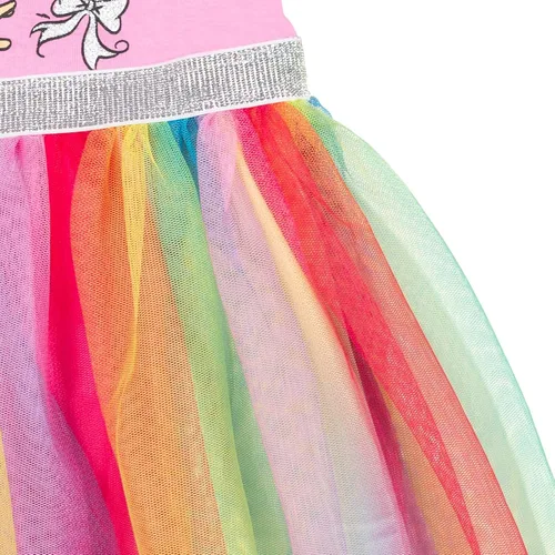 Miniatura 4 de Disney Fancy Nancy - Vestido tutú de manga corta para niñas con scrunchy para niños pequeños a niños grandes