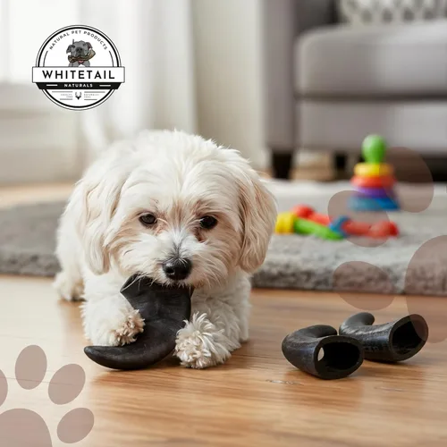 Miniatura 2 de WhiteTail Naturals - Cuernos de búfalo de agua para perros (paquete de 3 unidades pequeñas a medianas de 4 pulgadas) Hueso de perro totalmente