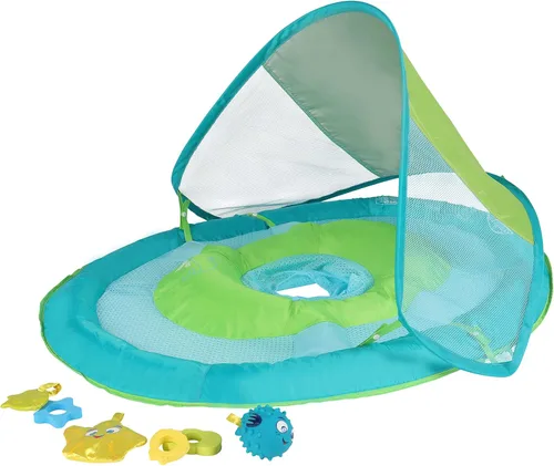Miniatura 2 de Swimways Primavera Flotador Sun Canopy Incluye 5 ata juguetes para bebés y reutilizable bolsa de transporte