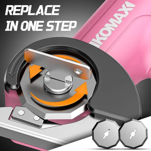 Miniatura 5 de KOMAX Tijeras eléctricas inalámbricas, cortador de cartón de 4 V con 3 cuchillas, batería recargable de 2000 mAh, caja de almacenamiento, tijeras