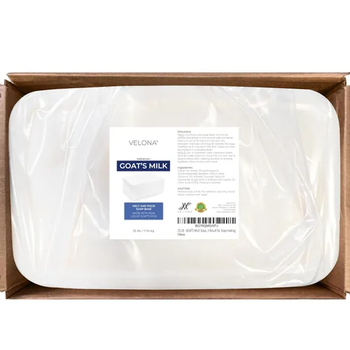 Miniatura 5 de velona Base de jabón de leche de cabra de 25 libras al por mayor y a granel Libre de SLS/SLES Derretir y verter Barras naturales