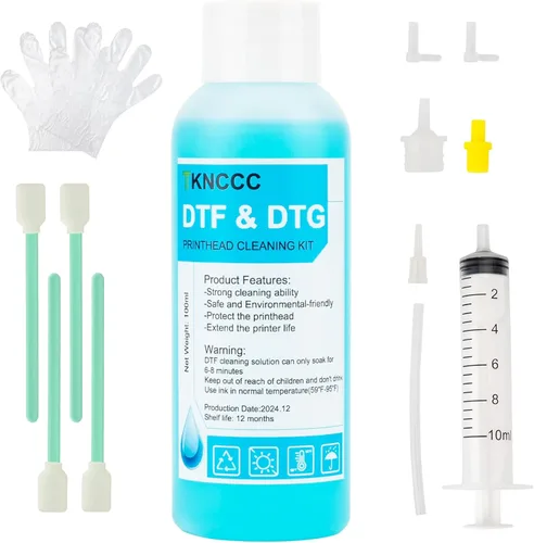 Potente kit de limpieza de cabezal de impresión para todas las impresoras DTF DTG Solución de limpieza DTF para impresoras de película de