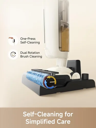 Miniatura 3 de MOVA K30 SE - Aspiradora en seco y húmedo, trapeador inteligente de alcance plano de 180°, limpieza de doble borde de 0 pulgadas, autolimpieza