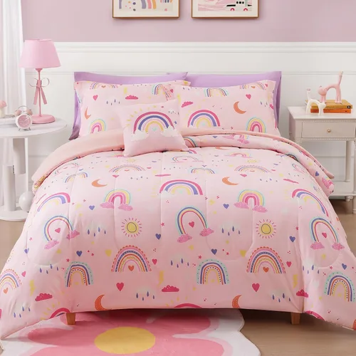 Miniatura 31 de Juego de edredón para niños Kaleido Space tamaño individual para niños, juego de ropa de cama para niños con luz en la oscuridad para jugadores, 1