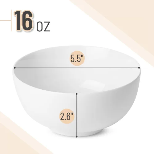 Miniatura 3 de Brew To A Tea BTAT - Juego de 12 cuencos de sopa, 16 onzas, color azul marino, platos de porcelana para sopa, arroz, ensalada, fideos, microondas