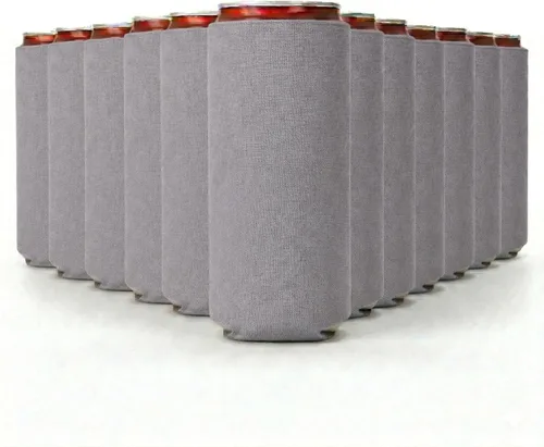 Miniatura 14 de Slim - Paquete de 12 fundas enfriadoras de latas con aislamiento de neopreno en blanco para latas de cerveza y refrescos delgados de 12 onzas