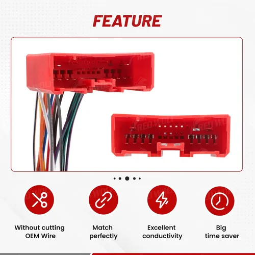 Miniatura 4 de RED WOLF Reemplazo del arnés de cable de radio de automóvil para Mazda 3 2004-2010, Miata 2001-2007, Mazda 626 2001-2002 Instalar unidad principal